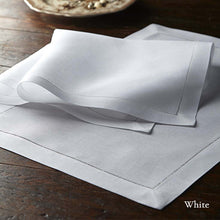 Load image into Gallery viewer, Classic Linen Hemstitch Placemats &amp; Napkins