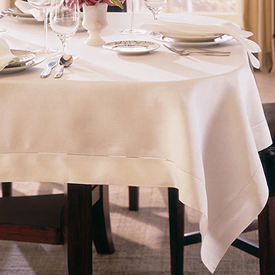 Classic Linen Hemstitch Tablecloths & Napkins