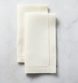 Classic Linen Hemstitch Tablecloths & Napkins