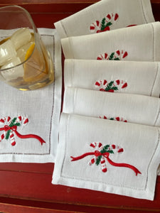 Candy Cane Cocktail Napkins