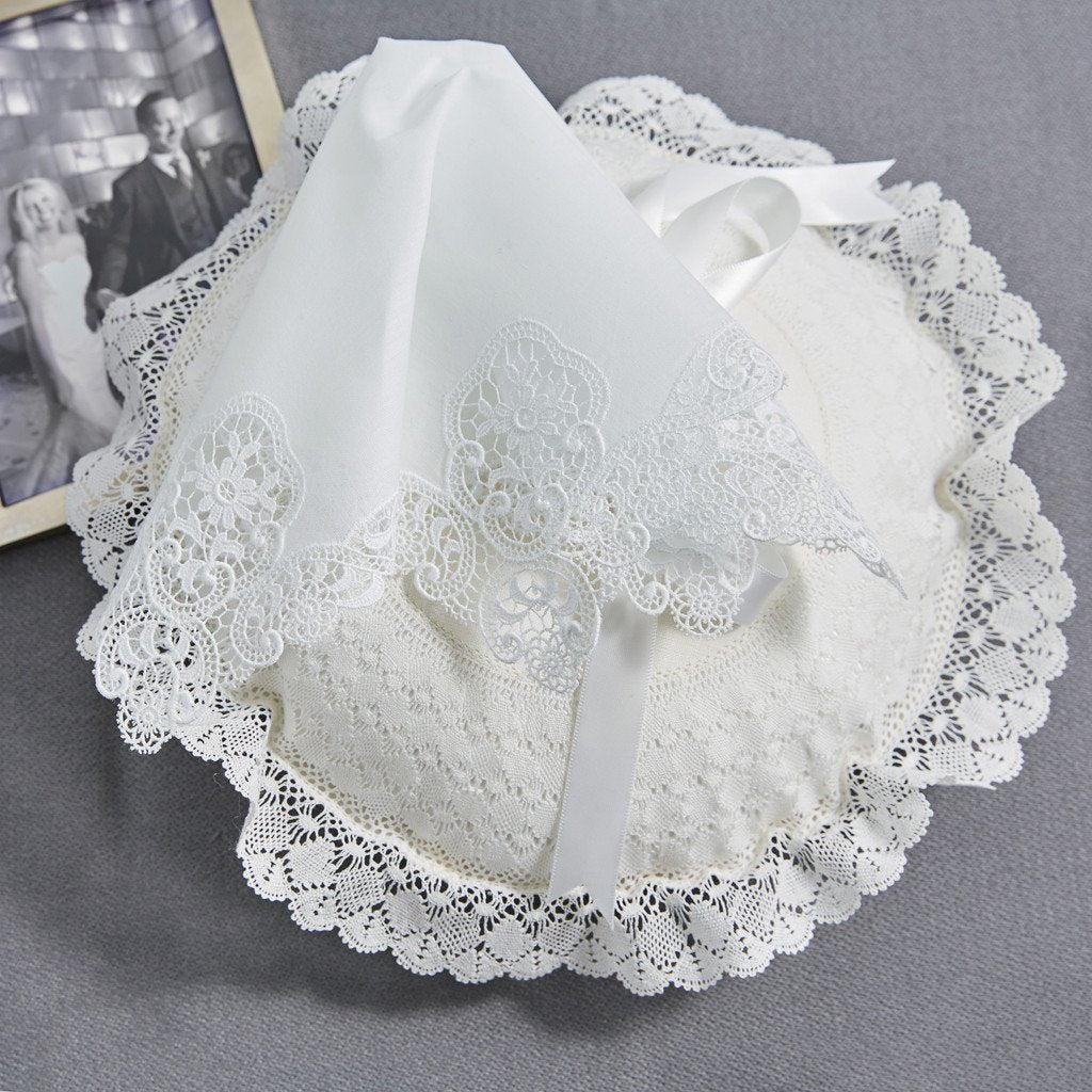 Leron Linens French Lace Bridal Handkerchiefs