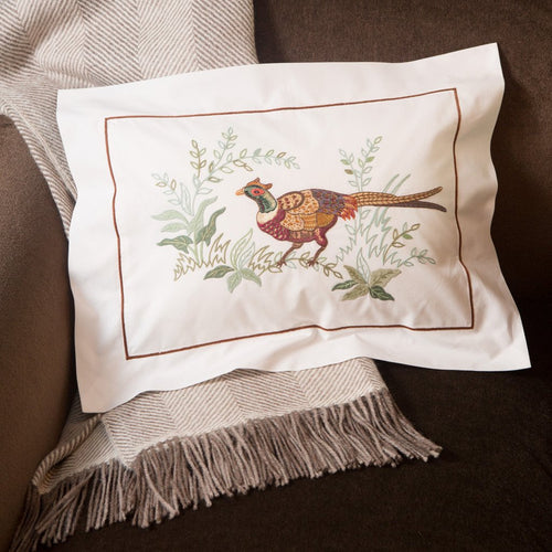 Leron Linens Pheasant Boudoir Case