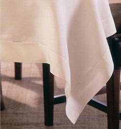 Classic Linen Hemstitch Tablecloths & Napkins